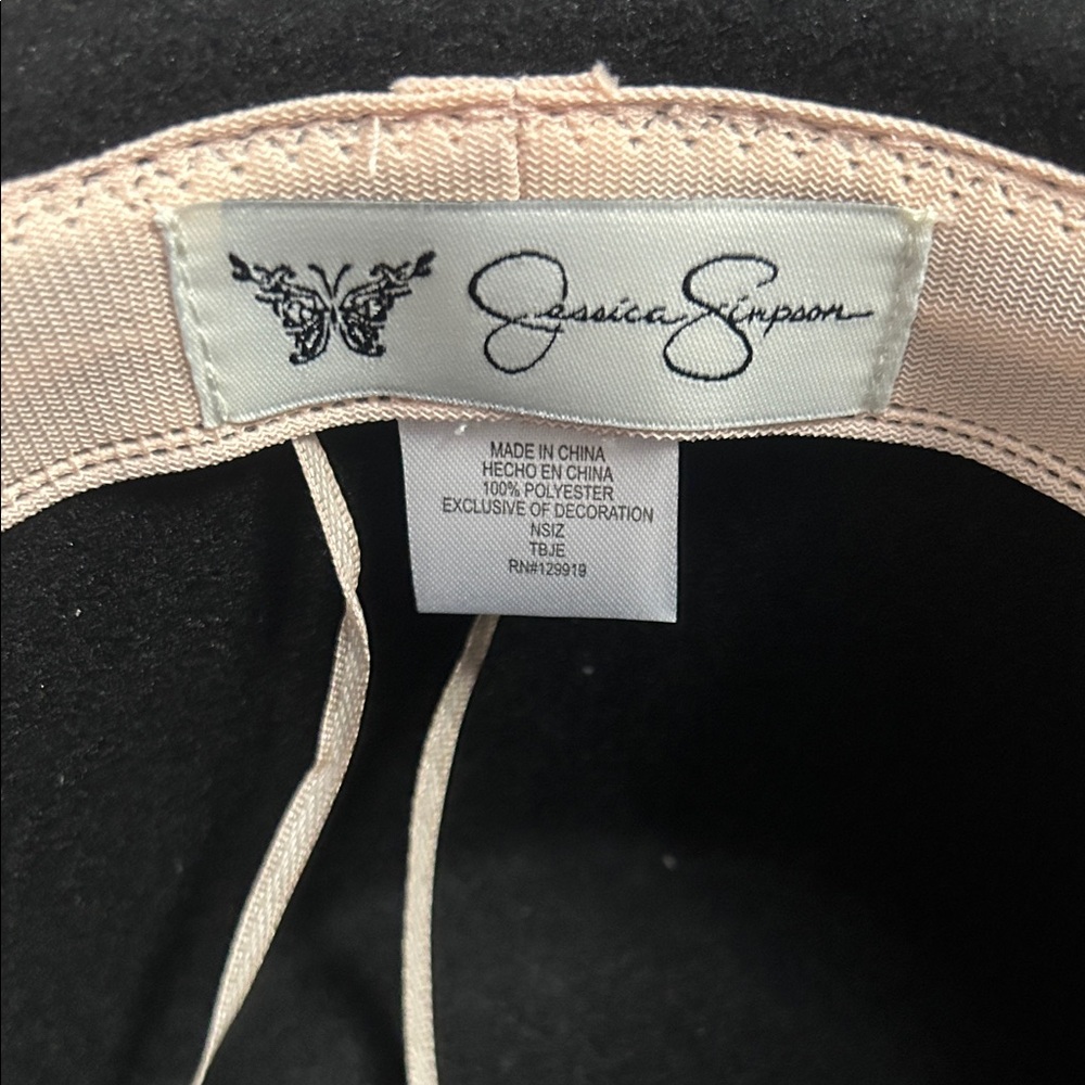 Jessica Simpson Black Western Felt Cowboy Hat - Picture 3 of 3